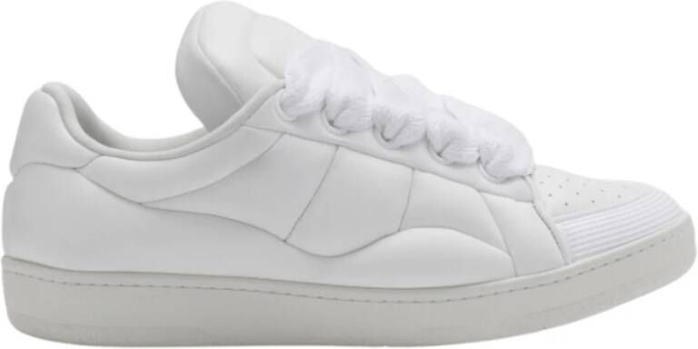 Lanvin Witte Leren Curb XL Low Sneakers White Heren