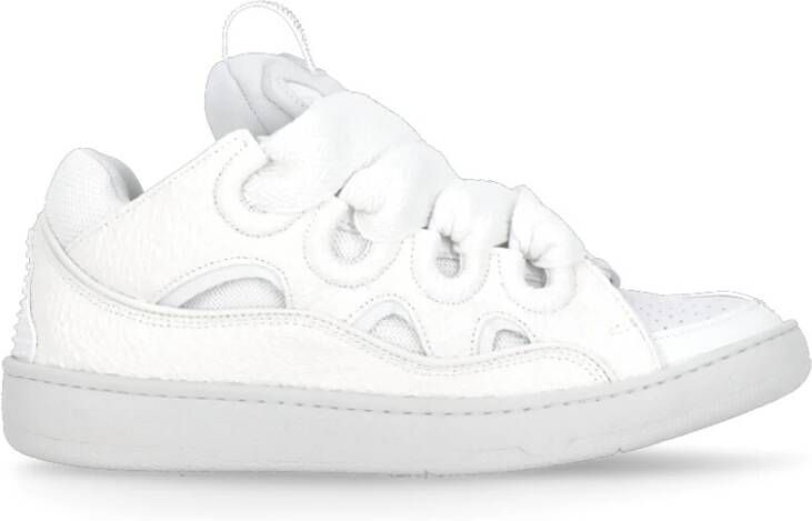 Lanvin Witte Leren Sneakers met Ademende Details White Dames