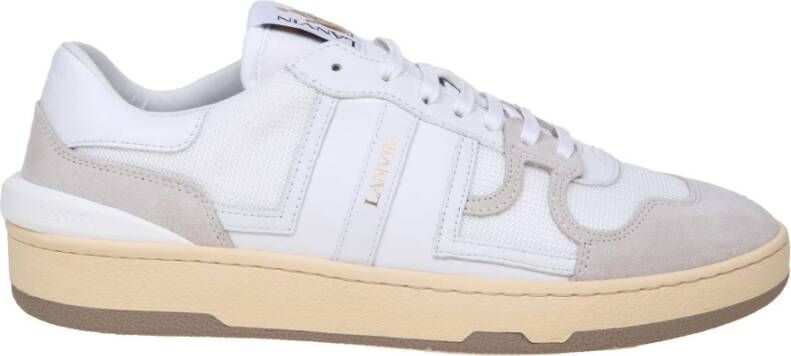 Lanvin Witte Mesh Sneakers met Leer en Suède White Dames