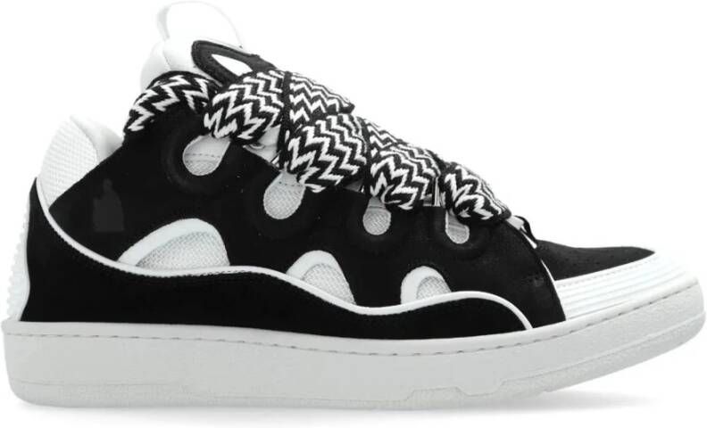 Lanvin Witte Sneakers met Visgraatprint White Heren