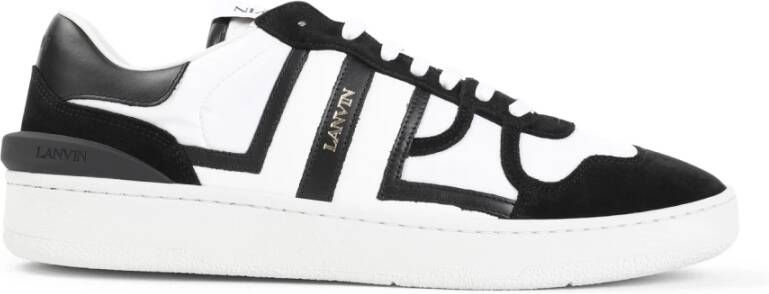 Lanvin Witte zwarte leren sneakers Aw24 Multicolor Heren