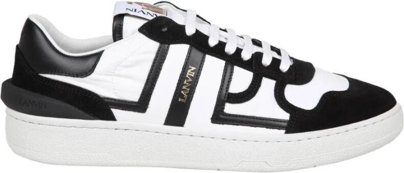 Lanvin Witte zwarte leren sneakers Aw24 Multicolor