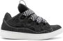 Lanvin Zwarte Denim Sneakers Oversize Logo Patch Black Heren - Thumbnail 1