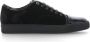 Lanvin Zwarte Katoenen Sneakers Gepolijst Ronde Neus Black Heren - Thumbnail 1