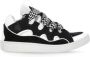 Lanvin Zwarte Leren Sneakers met Logo Detail Black Dames - Thumbnail 1