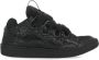 Lanvin Zwarte Leren Stoffen Sneakers Ronde Neus Black Heren - Thumbnail 1