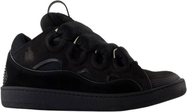 Lanvin Zwarte Synthetische Curb Sneakers Black Heren