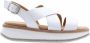 Laura Bellariva Platte Sandalen met Hoge Zool White Dames - Thumbnail 2