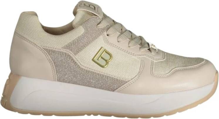 Laura Biagiotti Beige Platform Sneaker met Contrastdetails Beige Dames