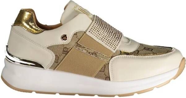 Laura Biagiotti Beige Polyester Sneaker met Contrastdetails Beige Dames