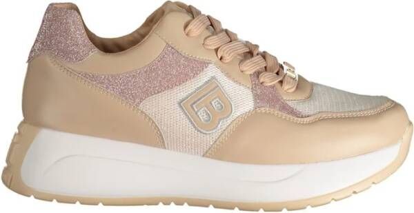 Laura Biagiotti Beige Sneaker met Borduursel en Logo Beige Dames