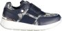 Laura Biagiotti Blauwe Polyester Sneaker met Elastiek Contrastdetails Logo Blue Dames - Thumbnail 8