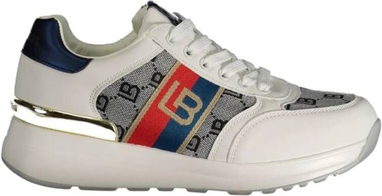 Laura Biagiotti Geborduurde Lace-Up Sneaker met Contrastdetails Multicolor Dames