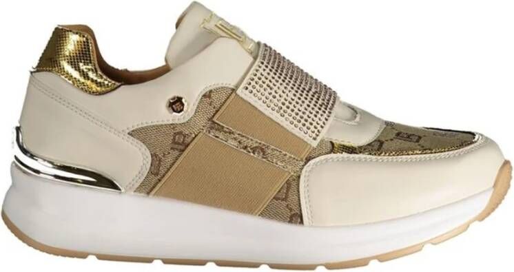 Laura Biagiotti Logo Detail Elastische Sneaker Beige Dames