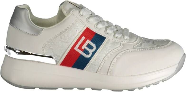 Laura Biagiotti Sportieve witte vetersneakers met contrastdetails White Dames