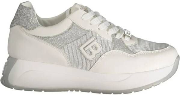 Laura Biagiotti Witte Polyester Sneakers met Details White Dames