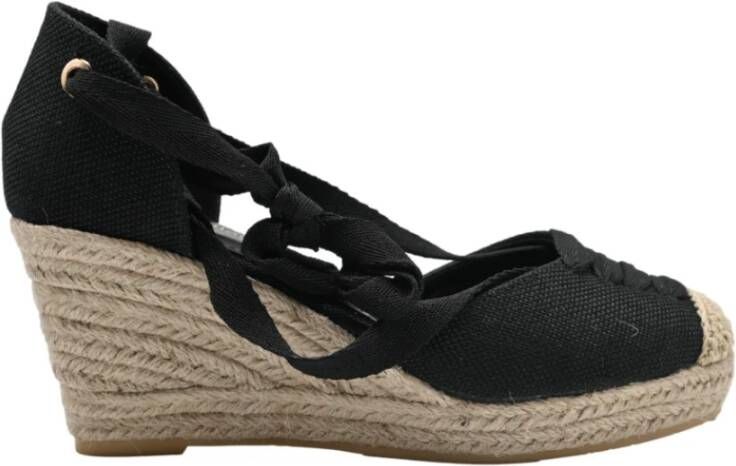 Laura Biagiotti Zwarte Espadrille Hakken Lbed240000016 Black Dames