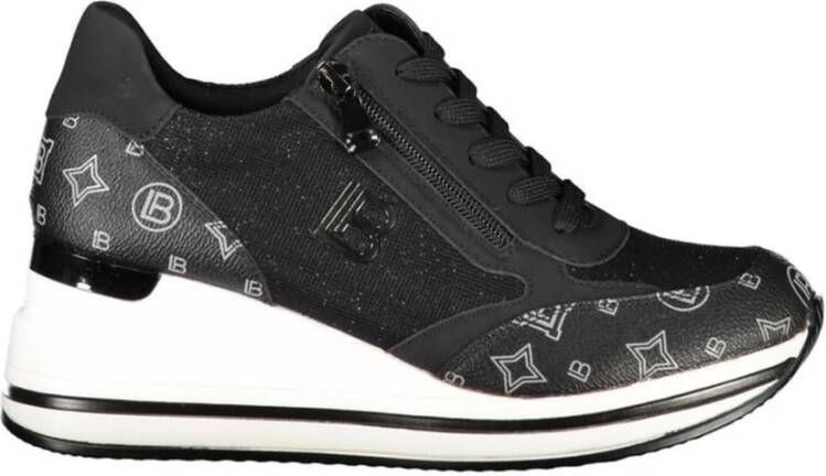 Laura Biagiotti Zwarte polyester sneaker voor vrouwen Black Dames