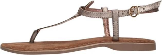 Lazamani Bronze Metallic Sandalen Brown Dames