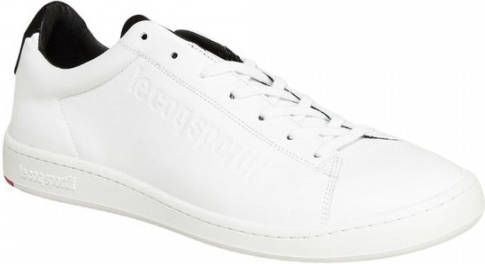 Le Coq Sportif Zwarte Leren Lage Sneakers White Dames