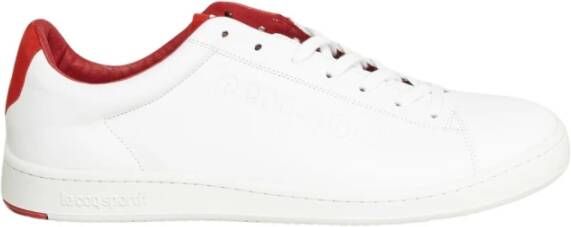 Le Coq Sportif Rode Italiaans Leren Lage Sneakers White Dames