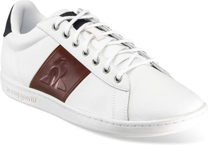 Le Coq Sportif Casual Witte Leren Sneakers met Rubberen Zool White Heren