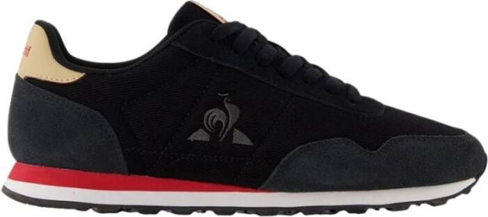 Le Coq Sportif Zwarte Casual Suède Sneakers Black Heren