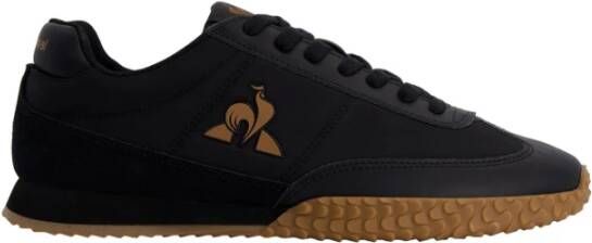 Le Coq Sportif Zwarte Sportieve Textiel Sneakers Black Heren