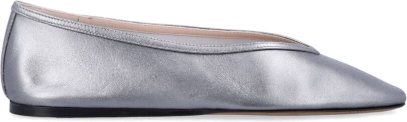 Le Monde Beryl Zilveren Gesloten Balletflats Luna Schoenen Gray Dames