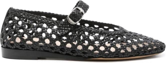 Le Monde Beryl Zwarte Geweven Leren Ballet Flats Black Dames