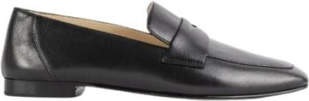 Le Monde Beryl Zwarte leren loafers Black Dames