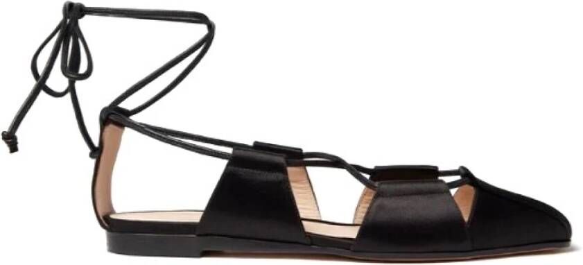 Le Monde Beryl Zwarte Mary Jane Platte Schoenen Black Dames