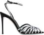 Le Silla Kristalversierde Satijnen Stiletto Sandalen Black Dames - Thumbnail 4