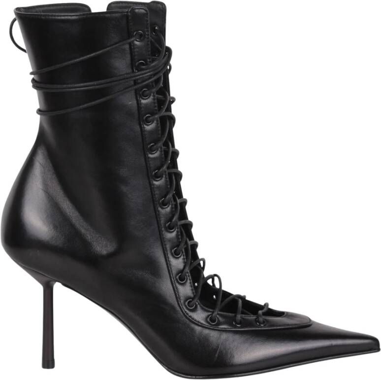 Le Silla Colette Veterschoenen Enkellaarzen Black Dames