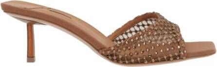 Le Silla Kristal Bruine Slide Sandalen Brown Dames