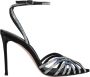 Le Silla Kristalversierde Satijnen Stiletto Sandalen Black Dames - Thumbnail 1