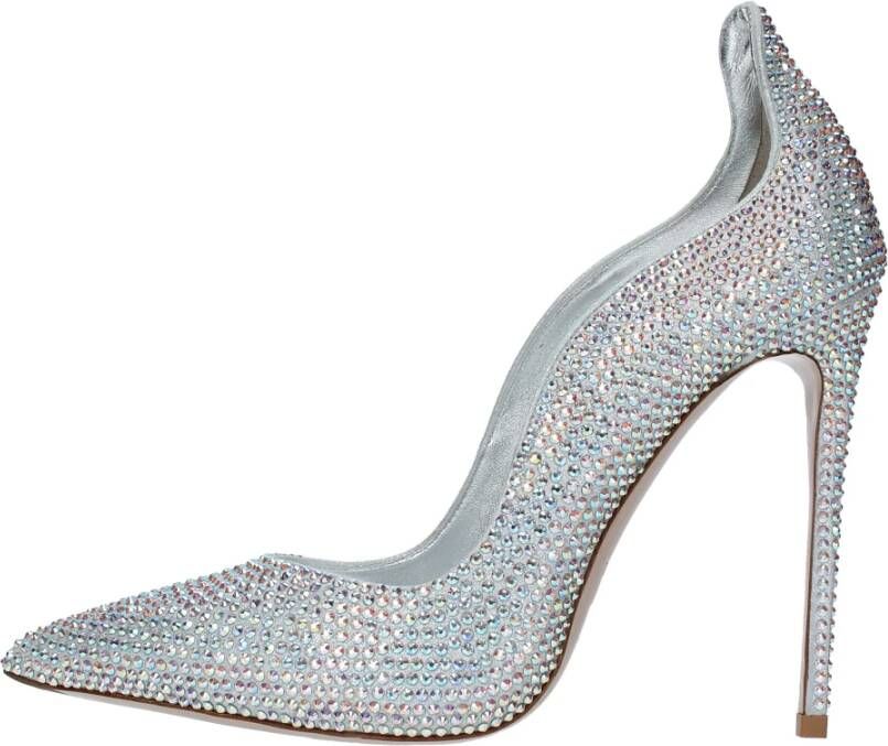 Le Silla Ivy pumps verfraaid met kristallen Zilver