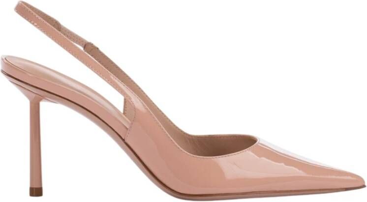 Le Silla Nude Patent Slingback Stiletto Hakken Beige Dames