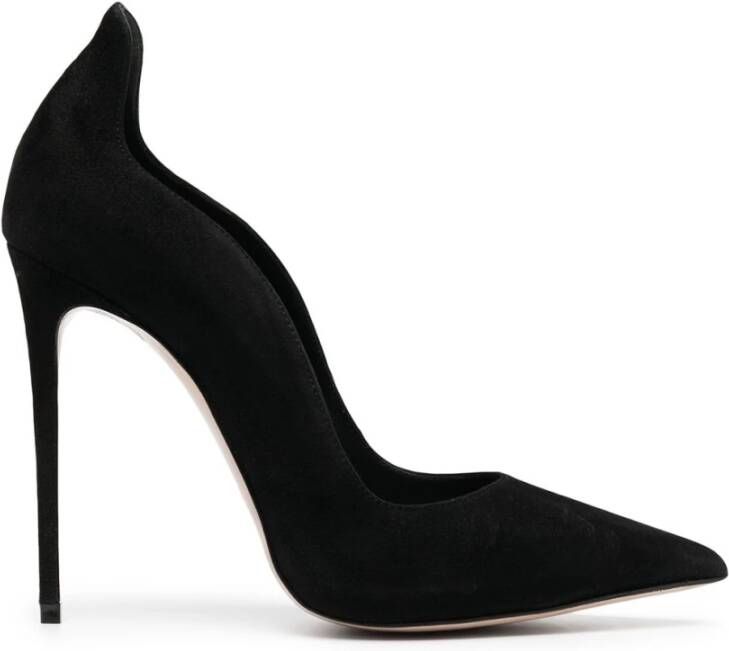 Le Silla Zwarte Suède Ivy 120mm Pumps Black Dames