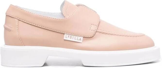 Le Silla Roze Leren Loafers Pink Dames