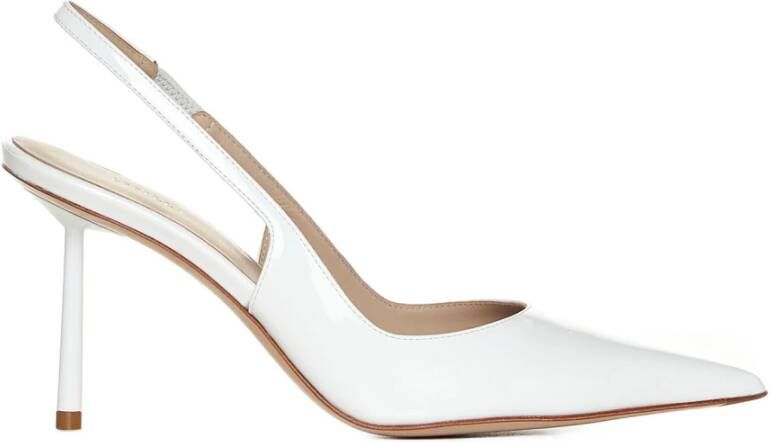 Le Silla Witte Patentleren Slingback Hakken White Dames