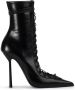 Le Silla Zwarte leren stiletto laarzen met rits Black Dames - Thumbnail 1