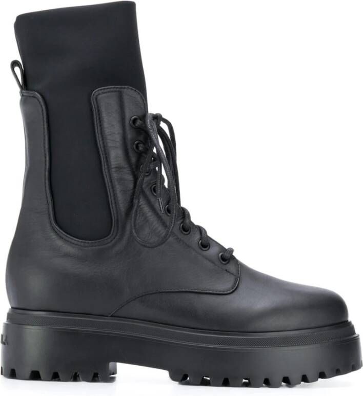 Le Silla Zwarte Leren Veterschoenen Black Dames