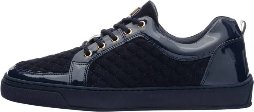 Leandro Lopes Exotische Leren Sneaker Ezio Blue Heren