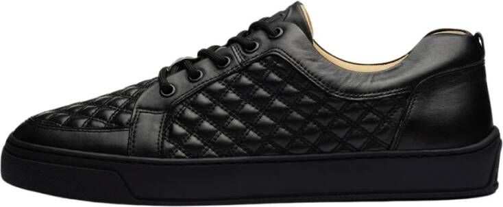 Leandro Lopes Ezio Zwarte Leren Sneakers Black Unisex