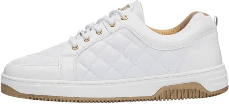 Leandro Lopes Handgemaakte Leren Lage Top Sneaker White Heren