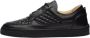 Leandro Lopes Zwarte Dia tgestikte Lage Sneaker Black Unisex - Thumbnail 1