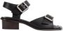 Lemaire Zwarte Leren Vierkante Sandalen Black Dames - Thumbnail 1