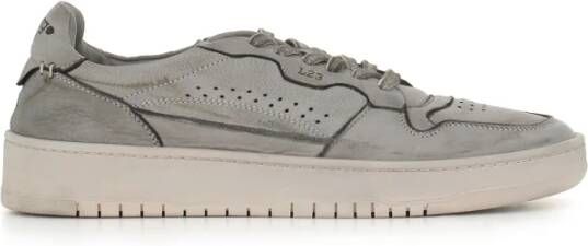 Lemargo Cement Sneaker van Zacht Leer Gray Heren