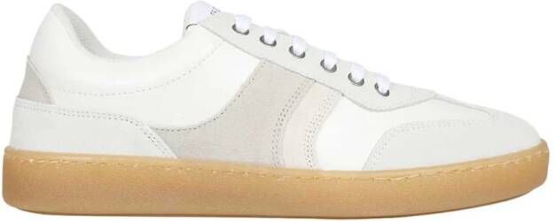 Les Deux Contrasterende leren lage sneakers White Heren